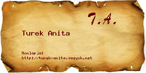 Turek Anita névjegykártya